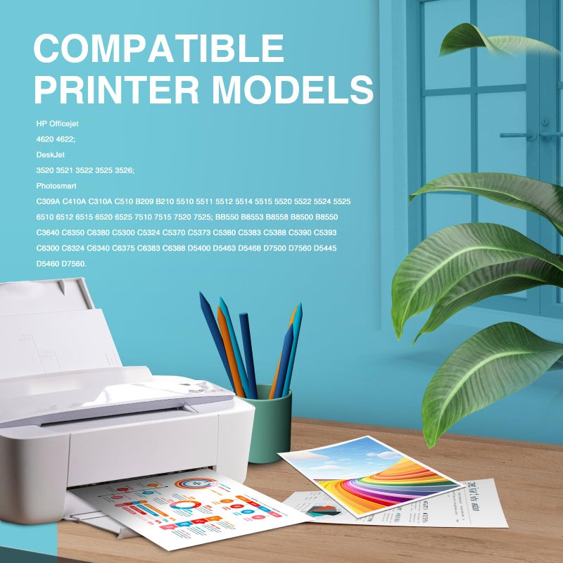 Paeolos خراطيش حبر بايولوس 564 السوداء البديلة لـ HP 564XL 564 XL حزمة مجموعة (6 عبوة) لطابعات HP Photosmart 6520 7520 5520، OfficeJet 4620، DeskJet 3520 - إنتاجية عالية 6 أسود - Image 2
